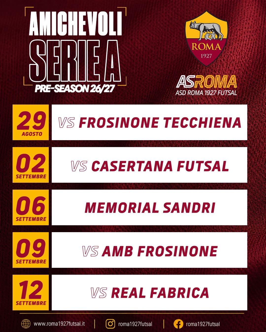 Il calendario delle amichevoli pre-campionato